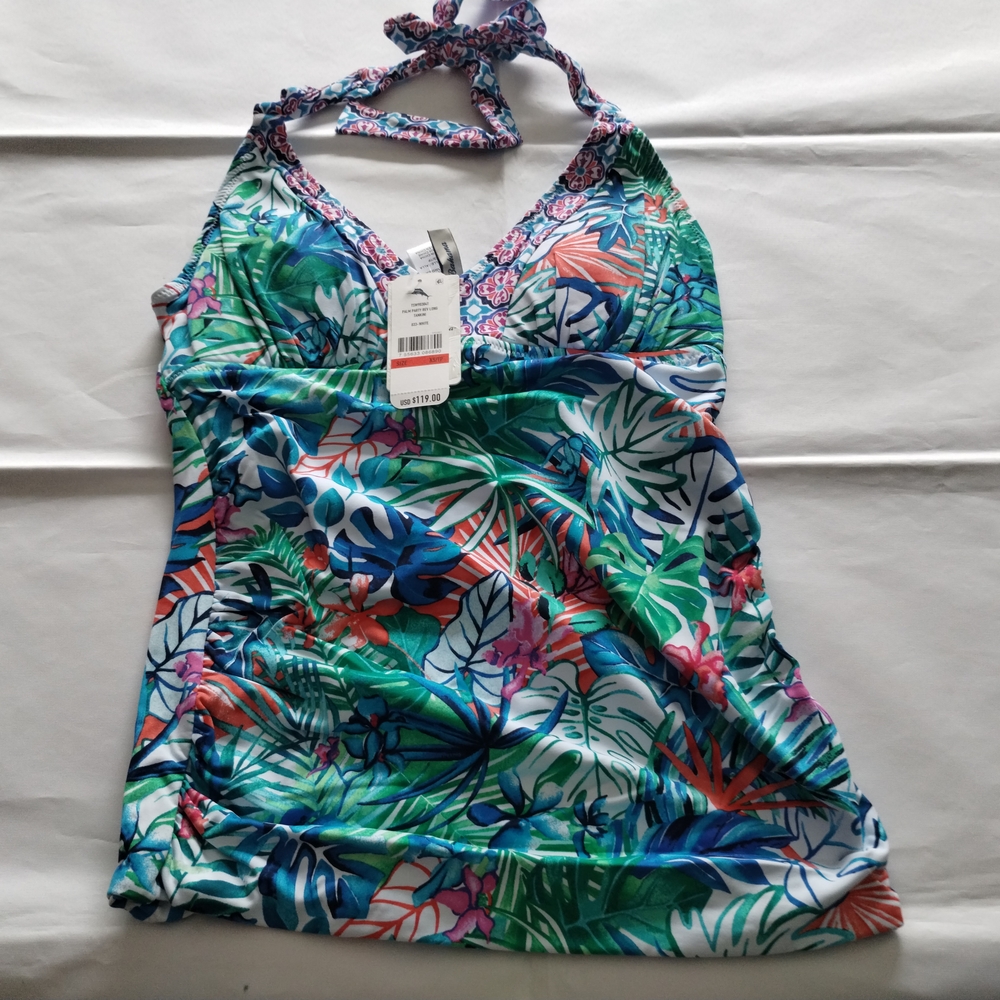 Tropical Halter Tankini Top